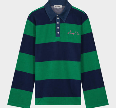 Striped longsleeve polo