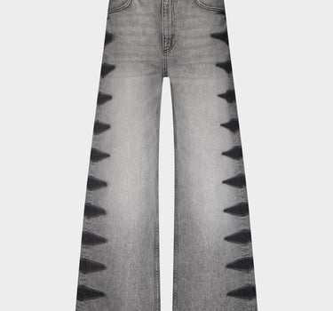 Grey tiger wide leg jeans