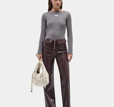 Grey ribbed long sleeve