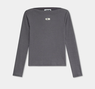 Grey ribbed long sleeve