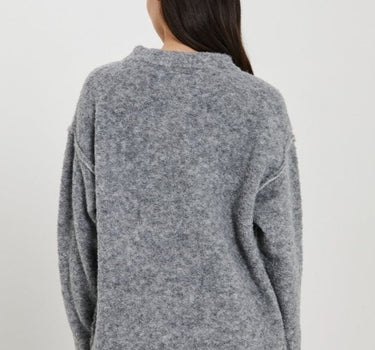 Grey bouclé knit