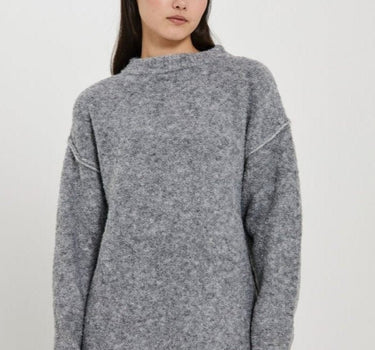 Grey bouclé knit