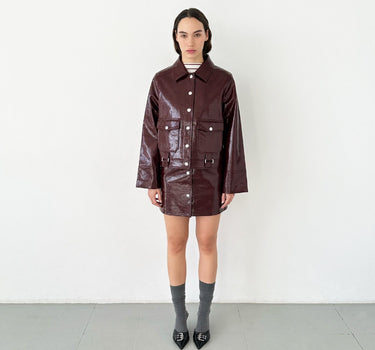Bruna plum jacket