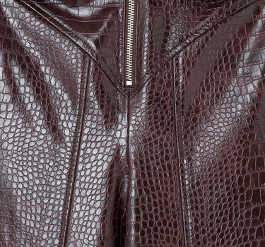 Horus burgundy textured pants