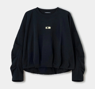 Black oversized cropped sweater