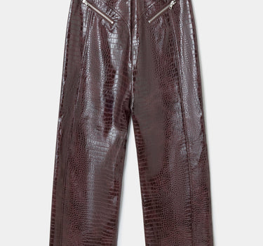 Horus burgundy textured pants