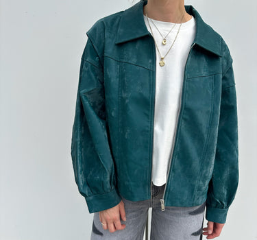 Cupido teal green bomber jacket