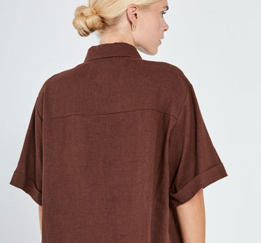 Brown linen shirt