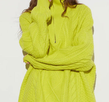 Lime chunky knit