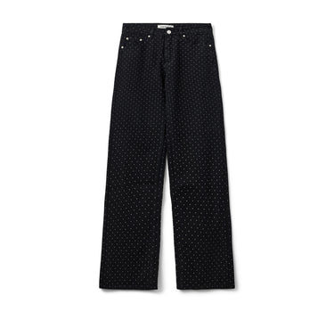 Dotted denim jeans