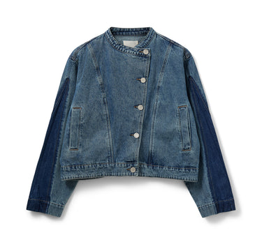 Denim contrasting jacket