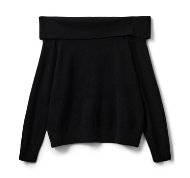 Black off shoulder sweater