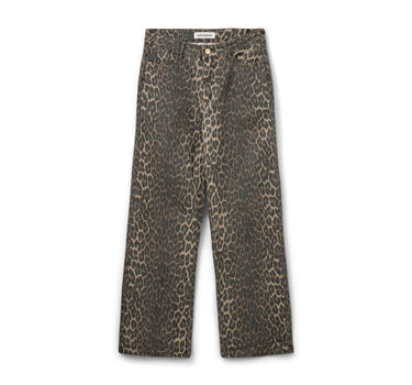 Brown leopard trousers