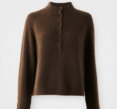 Chocolate polo knit