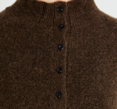 Chocolate polo knit