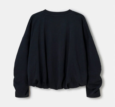 Black oversized cropped sweater