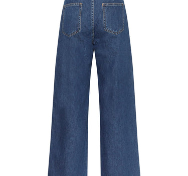 Soft denim wide legs pants