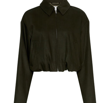 Deep green cropped jacket