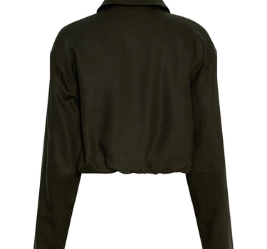 Deep green cropped jacket