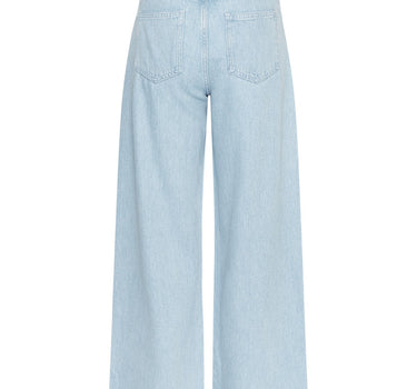 High waisted light denim pants