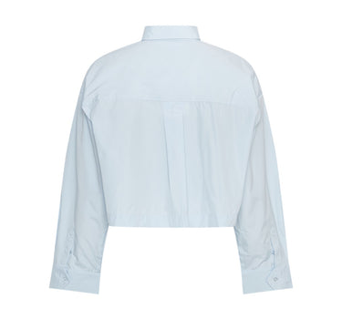 Cropped ice blue shirt