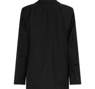 Black double-breasted blazer