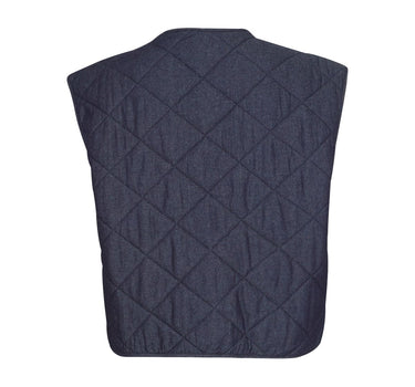 Quilted denim vest