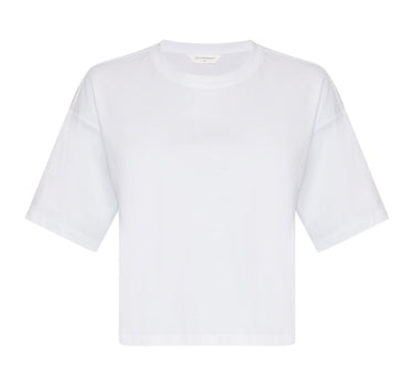 White boxy tee