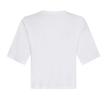 White boxy tee