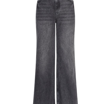 Washed grey denim pants