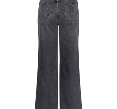 Washed grey denim pants